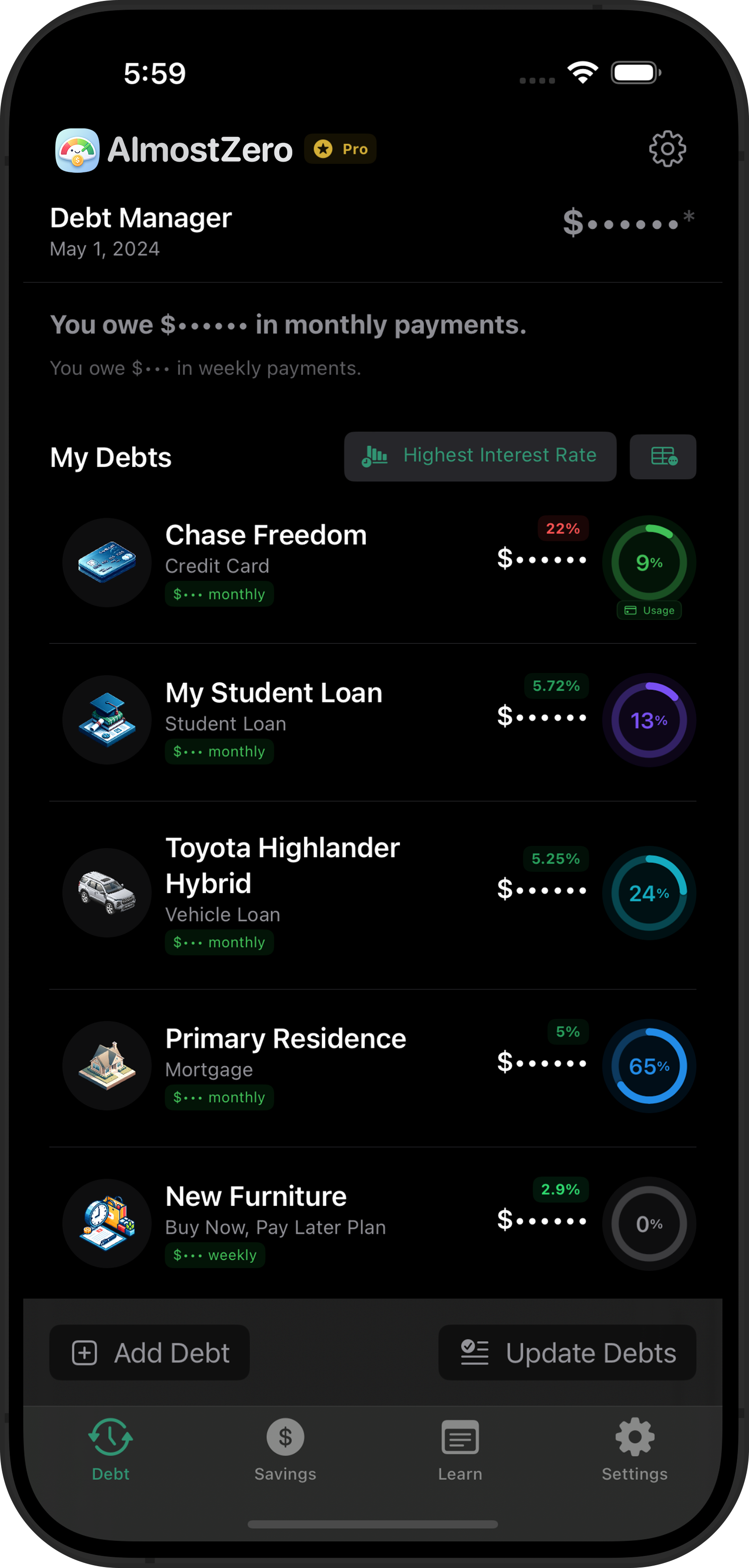 Manage All Your Debts in One Place