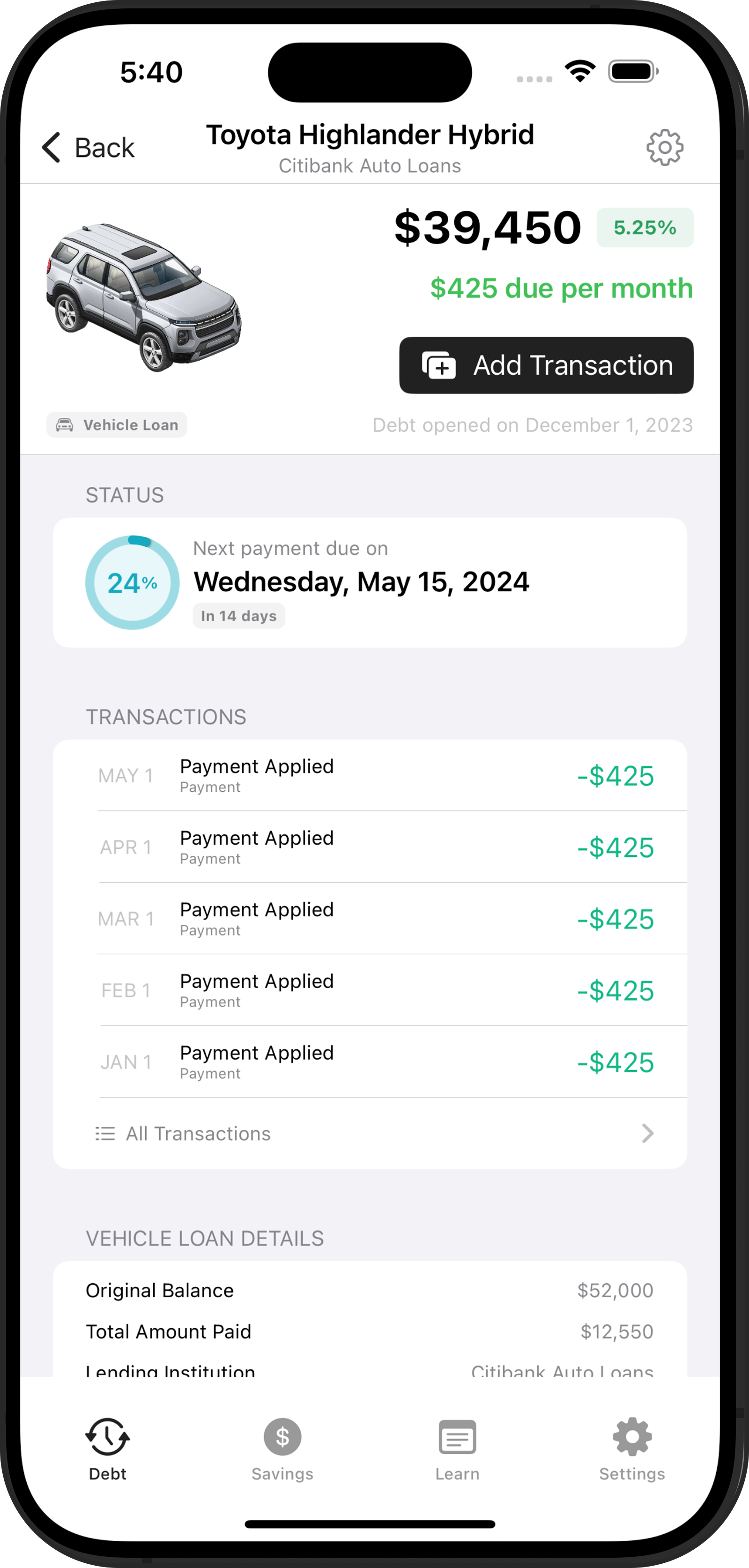 Track Your Vehicle Loan